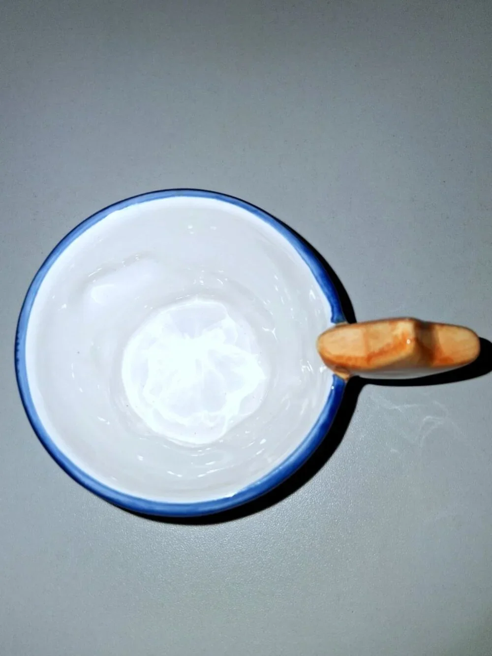 Vintage Celestial Star and Clouds Tea Cup / Trinket Dish Blue Yellow Whimsigoth